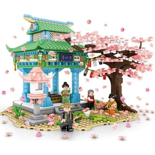 601149 Sembo Blocks Kids Building Toys Girls Puzzle Sakura With Lighting Teens Gift no box
