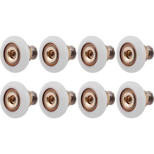 8 Pcs Shower Door Pulleys Fasteners Bathroom Bearing Door Runner Rollers Sliding Wheels Replacement Parts Bath Accessories