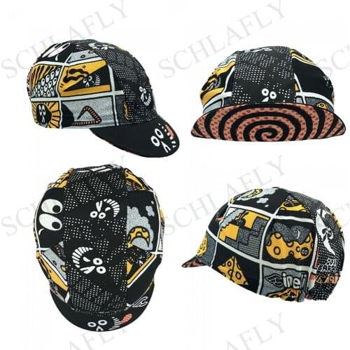 Colorful Cycling Caps Retro Classical Cycling Caps Lines Cap Black Cycling Hats Schlafly