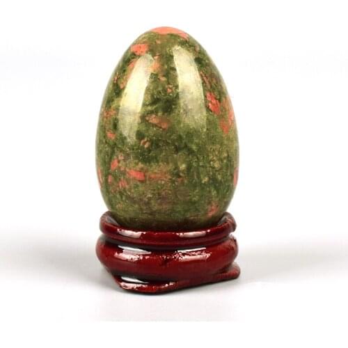 Gemstone egg 1 pcs 45*30mm Natural Unakite egg Crystal Balls Healing Chakra Reiki Balls for decoration