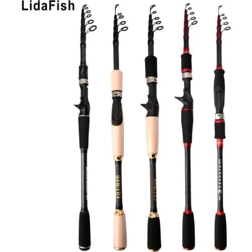 Carbon telescopic 1.6-3.6m road sub rod portable solid rod slightly spinning/casting long shot fishing rod M tune