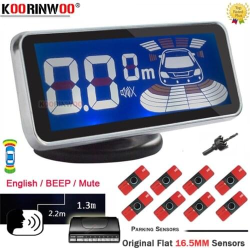 Koorinwoo Original Sensors Led Display Parktronic Car Parking Sensor 8 Radar Ignition system Car Backlight Sound Car Accessories