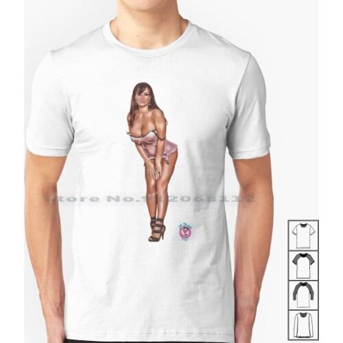 Lisa Ann 7 T Shirt 100% Cotton Pinup Art Pinup Girls Sexy Bra Panties Babes Love Hotties Lingerie Home Décor Man Cave Interior