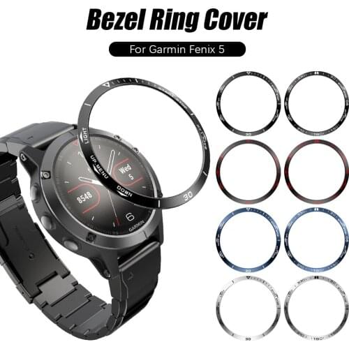 Metal Cover Frame For Garmin Fenix 5 Smart Watch Dial Bezel Ring Styling Case Adhesive Cover Anti Scratch Protection Ring