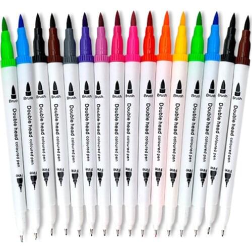 36 Colors Dual-Tip Washable Painting Drawing Marker Pens for Kids Children Students Birthday Festival Christmas Gift