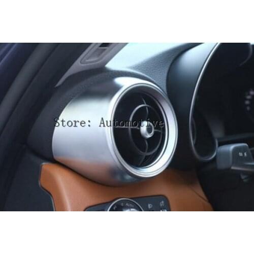 New For Alfa Romeo Giulia 2017 ABS Chrome Side Air Conditioning Vent Outlet Cover Trim Set of 2pcs
