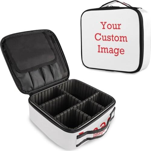 New Female Manicure Makeup Organizer Luxury Cosmetic Bag Professional Make Up Beauty Case Custom Pattern Travel Cosmetic Bag