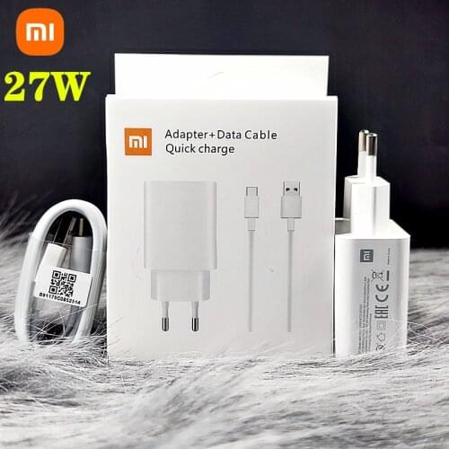 Xiaomi mi 9 charger Original 27W Fast charge adapter 3A type c cable for mi 9 se 9t pro CC9 mi9t pro K20 K30