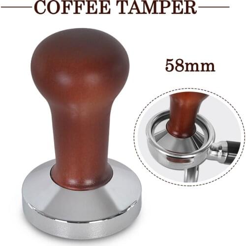 Professional Coffee Tamper 58mm Coffee Powder Press Tamp Espresso Grinder Handle Hammer Barista Cafe Accessories