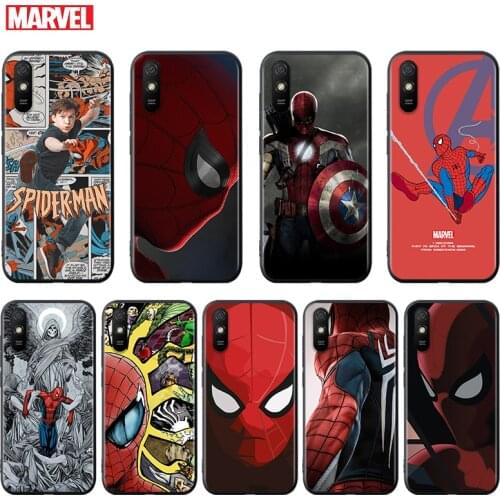 Silicone Cover Avengers Spiderman For Xiaomi Redmi K40 K30i K30T K30S K20 10X GO S2 Y2 Pro Ultra Black Phone Case