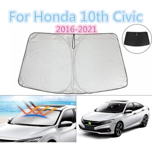 Car Windshield Sunshade Front Window Sun Shade Visor Cover UV Ray Protector For Honda CIVIC 2016 2017 2018 2019 2020 Accessories