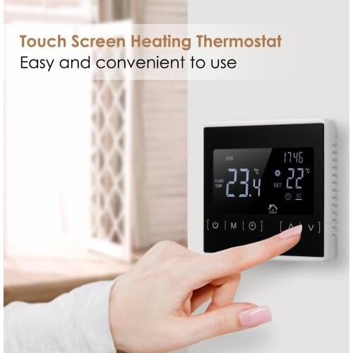 LCD Touch Screen Thermostat Electric Floor Heating System Water Heating Thermoregulator AC85-240V Temperature Controller