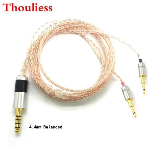 Thouliess 3.5/2.5/4.4mm Balanced Silver Plated Headphone Upgrade Cable for HD477 HD497 HD212 pro EH250 EH350 PM-1 PM-2