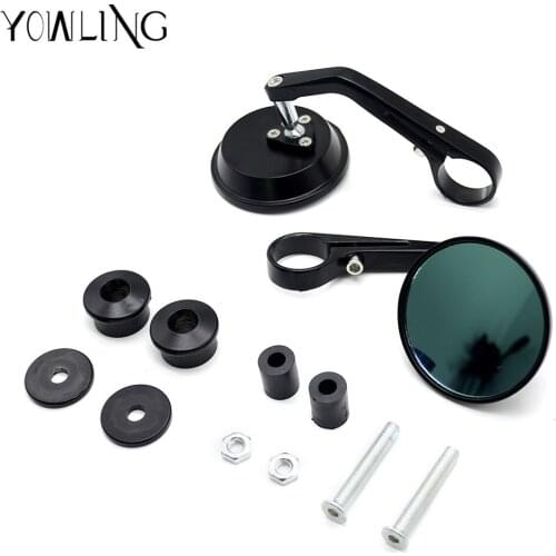 YOWLING universal Black Motorcycle rearview Mirrors 7/8" For suzuki Kawasaki z800 ER-6N HONDA BMW Ducati Aprilia Victory Triumph