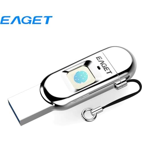 Eaget OTG Fingerprint Encrypted Type C USB Flash Drive 2 In 1 Pen Drive 128GB 64GB 32GB Top Security Pendrive For Phone & Laptop