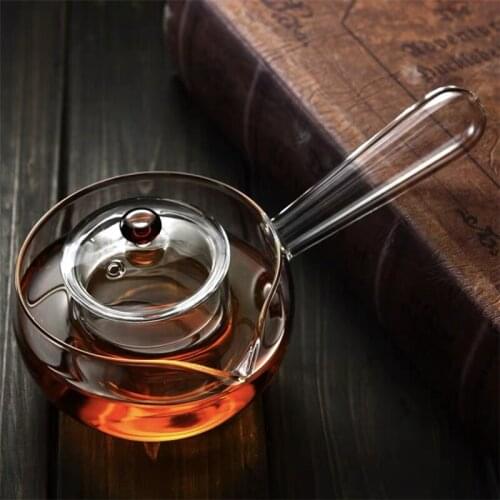 High Quality Heat Resistant Glass Teapot Transparent Pu'er Tea Pot With Infuser Filter Office Handle Kettle Creative Coffee Pot