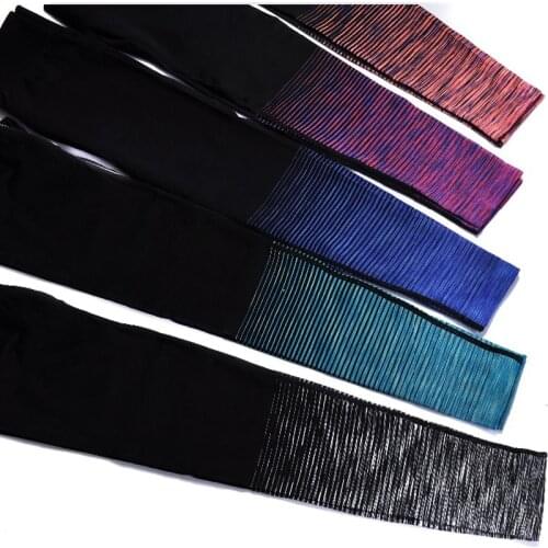 Women Gradient Yoga Pants Fitness Leggings Workout Sports Running Leggings Sexy Push Up Gym Wear Elastic Slim Pants Breathable