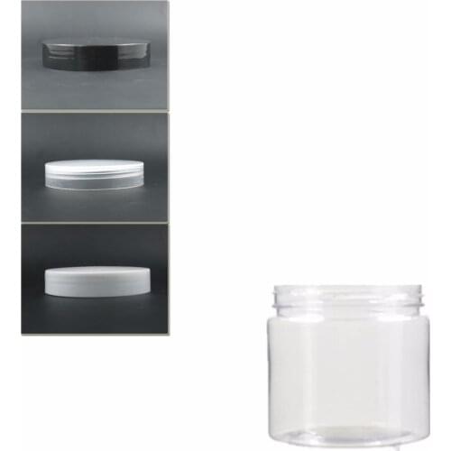 10pc/lot 180ml Clear Round Pet Jar With White/Transparent Plastic Cap W/Pe Liner, Jar,Cosmetic Jar,Plastic Container,Bottle