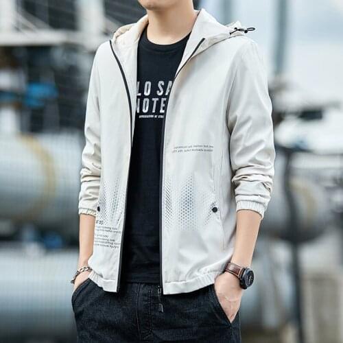 2021 Spring & Autumn New Plus Size Slim Simple Pure Color Casual All-match Fashion Western Men Hooded Jacket Tide Free Shipping