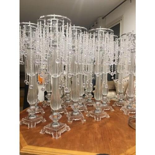 Acrylic crystal Flower Holders 68cm Tall Wedding Decoration
