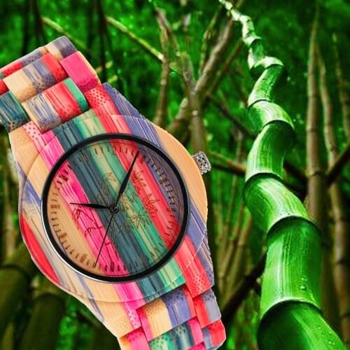 Quartz watch new ladies watch wooden watch custom colored bamboo ladies fashion watch one dropshipping