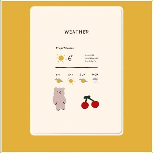 For Ipad Air 3 4 Pro 11 Mini 5 Case Simple Cartoon Cute Bear Fall Protection Cover Dustproof