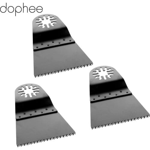 Dophee 3Pcs 40*65mm Oscillating Tool HCS E-cut Precision Saw Blade For Renovator Power Tool As Fein Dremel Wood Metal Cutting