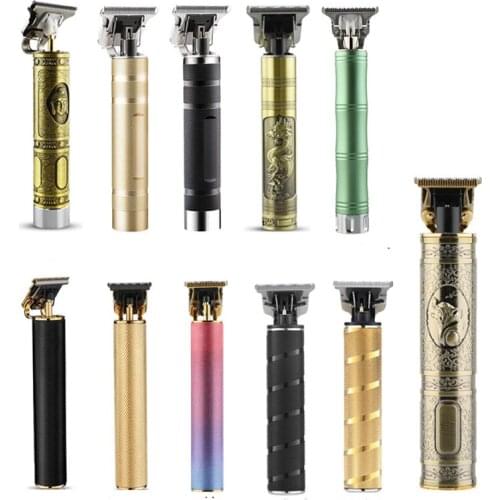 Electric hair trimmer USB rechargeable hair clipper haircut machine oilhead clipper white hair carving clipper beard trimmer