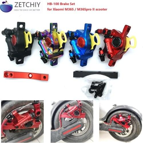 ZOOM Xtech HB100 Aluminium Alloy Hydraulic Brake For Xiaomi M365 S1 Pro 2 Electric Scooter M365 Disk Brakes with adapter