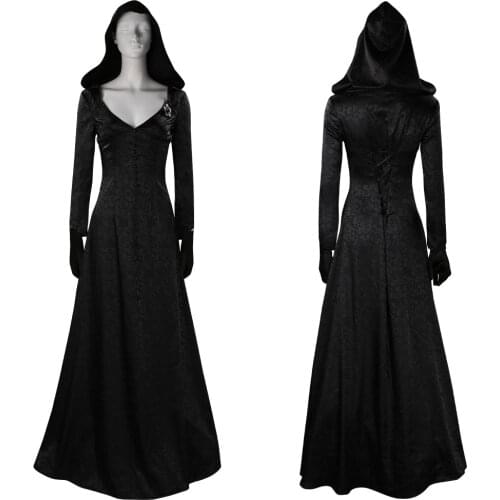 Evil Village Witch Cosplay Costume Dress Outfits Halloween Carnival Suit For Women
