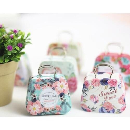 10pcs Metal Flower Box Wedding & Engagement Souvenir Package Wedding favors and gifts for guests Baby shower Ferrero candy box