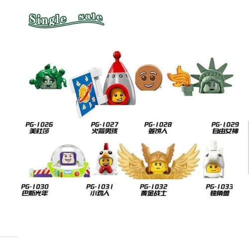 Buzz Lightyear Gingerbread Rocket Boy Maned Statue of Libertys Mini Figure Cartoon Bricks Assembled Building Blocks Toys Model