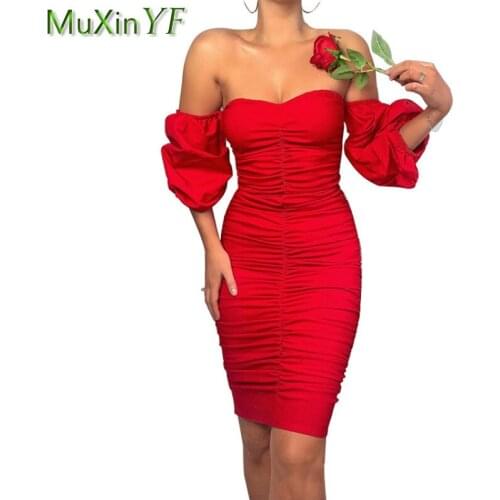 Летние платья с открытыми плечами MuXinYF China At AliExpress