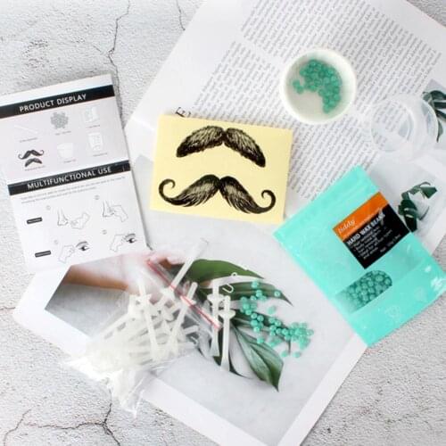 Paper Free Nose Wax Kit Pearlescent Nose Hair Removal Hard Wax 50g Cleaning Hair Removal Wax Portable Painless Nose Wax Kit