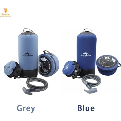 11L Outdoor Inflatable Shower Water Bag with Foot Pump PVC Pressure Shower Bag For Beach Camping Hiking Bathing