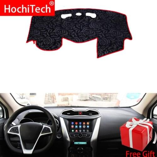 Rose Pattern Non-slip Dashmat Dash Mat Dashboard Cover Pad Cover Carpet Car Sticker for BYD YUAN EV 2016 2017-2019 Car Styling