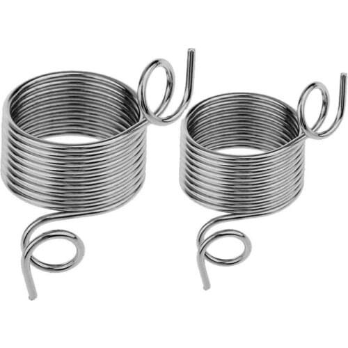 2 Size Yarn Spring Guides Ring Type Knitting Tools Finger Wear Thimble Yarn Spring Guides Stainless Steel Needle Thimble Sewing