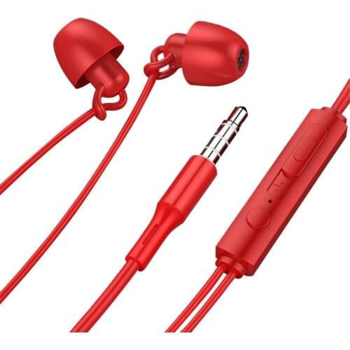 2021 New Sleeping Earphone HiFi Soft Silicone Headset 3.5mm In-Ear Mobile Phone Earphone Noise Cancelling Earphone