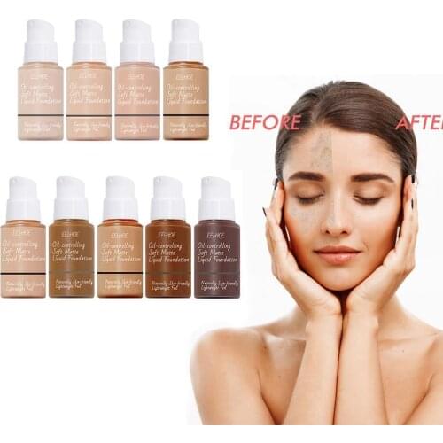 Foundation Liquid Matte Moisturizer Base High Coverage Brighten Oil Control Hydration Long Lasting Waterproof Concealer Cream