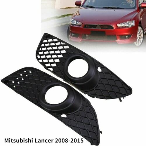 Pair Front Bumper Grilles Fog Lamp Grill Cover For Mitsubishi Lancer 2008-2015 8321A123 8321A124