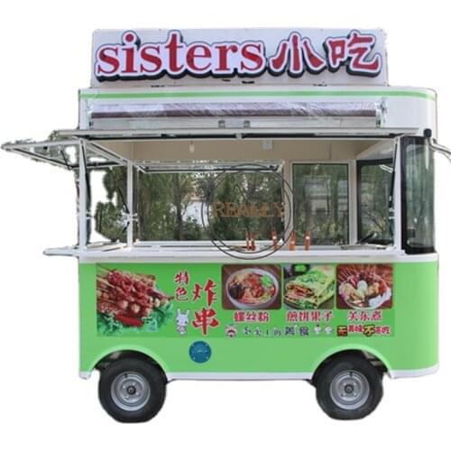 Mobile Food Cart Trailer Vending Cars Restaurant Electric Ice Cream Breakfast Shop Kitchen Equipment Inside Truck For Sale