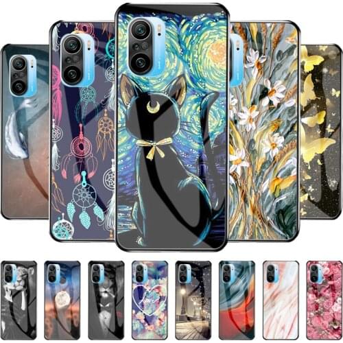 PocoF3 F 3 Protective Case Xiaomi Poco F3 Case Tempered Glass Hard Funda For Xiaomi Mi 11i Phone Cover Redmi K40 Pro Back Bumper