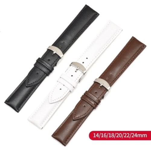 Watch Band Genuine Leather Straps 12-24mm Watch Accessories High Quality Brown Colors Watchbands