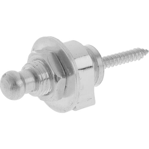 Silver Skidproof Belt Braces Button Strap Lock Electric Guitar & Bass Parts