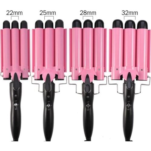 Hair Curling Iron Ceramic Triple Professional Triple Pipe Hair Curler Egg Roll Hair Styling Tools Wave Waver Wand Curler Irons