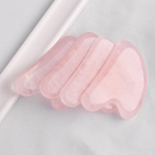 1Pcs Natural Jade Gua Sha Scraper Board Massage Rose Quartz Jade Guasha Stone For Face Skin Lifting Wrinkle Remover Beauty Care