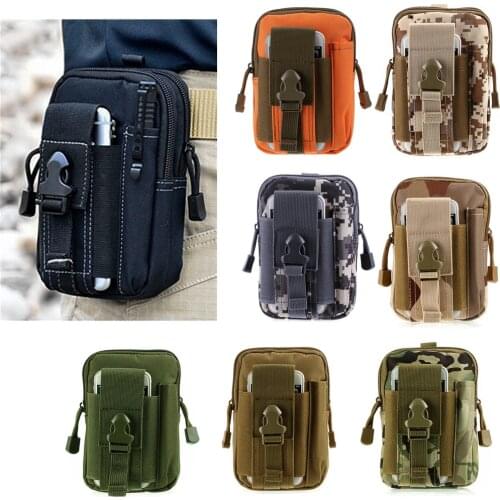 Tactical Molle Pouch Compact EDC Utility Gadget Belt Waist Bag with Cell Phone Holster Holder for iPhone 6/6S 7/7 Plus 8/8 Plus