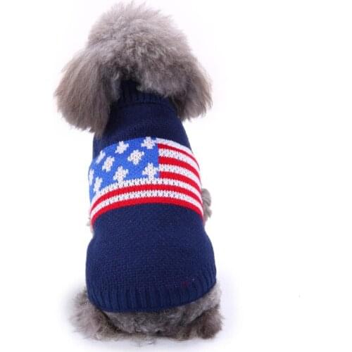 Winter Cartoon Cat Dog Clothes Warm Christmas Sweater For Small Yorkie Pet Clothing Coat Knitting Crochet Cloth S-XXL
