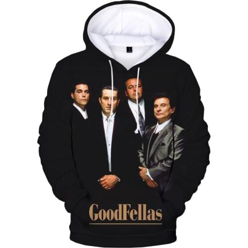 2021 Hoodie GoodFellas 3D Hoodies Men Women Fashion Casual Long Sleeve Pullover Gangster Film Streetwear Hoodie Swe Kids Clothes