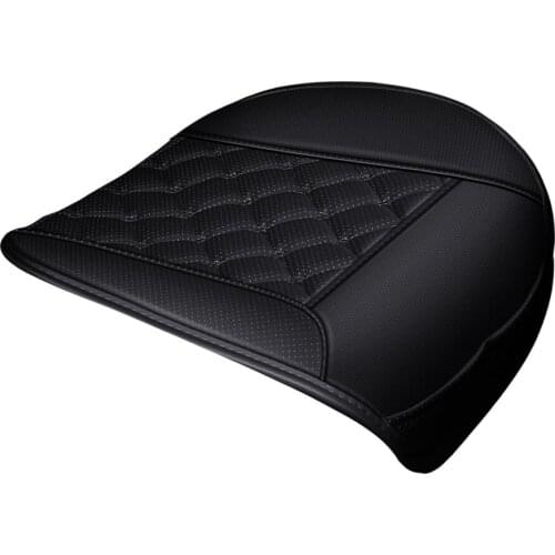 1Pair Universal Front Seat Cover Square Lattice Black PU Material Vehicles Interior Accessories Auto Seat Cushions